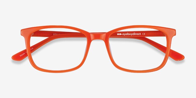 Equality Orange AcetateEyeglass Frames from EyeBuyDirect, Closed View