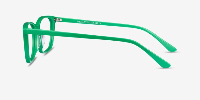 Equality Green AcetateEyeglass Frames from EyeBuyDirect, Side View