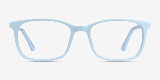 Equality Blue AcetateEyeglass Frames from EyeBuyDirect, Front View