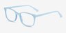 Equality Blue AcetateEyeglass Frames from EyeBuyDirect, Angle View