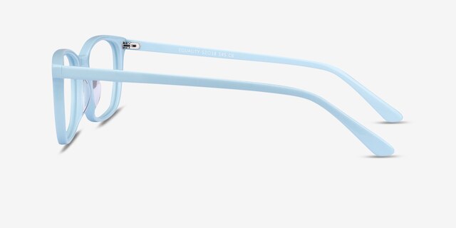 Equality Blue AcetateEyeglass Frames from EyeBuyDirect, Side View