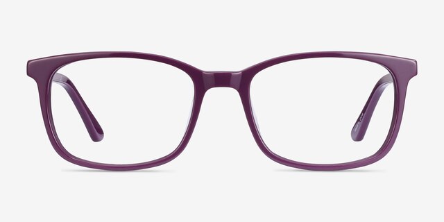 Equality Purple AcetateEyeglass Frames from EyeBuyDirect, Front View