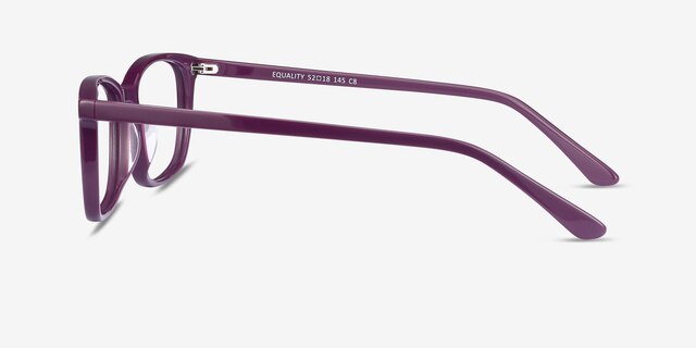 Equality Purple AcetateEyeglass Frames from EyeBuyDirect, Side View