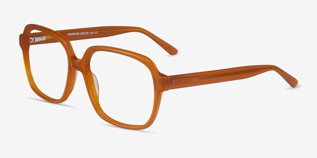 Tompkins Mellow Yellow AcetateEyeglass Frames from EyeBuyDirect, Angle View