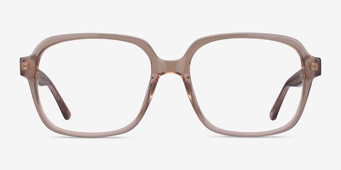 Tompkins Clear Brown Acetate Eyeglass Frames from EyeBuyDirect