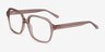 Tompkins Clear Brown AcetateEyeglass Frames from EyeBuyDirect, Angle View