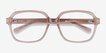 Tompkins Clear Brown AcetateEyeglass Frames from EyeBuyDirect, Closed View