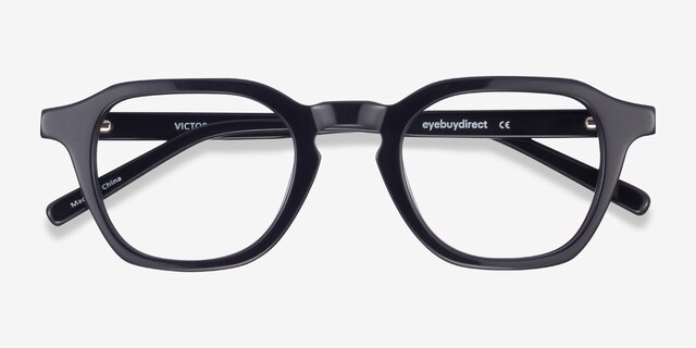 Victor Black AcetateEyeglass Frames from EyeBuyDirect, Closed View