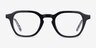 Victor Black & Zebra AcétateMontures de lunettes de vue d'EyeBuyDirect, Vue de Face