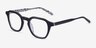 Victor Black & Zebra AcétateMontures de lunettes de vue d'EyeBuyDirect, Vue d'Angle