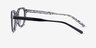 Victor Black & Zebra AcétateMontures de lunettes de vue d'EyeBuyDirect, Vue de Côté