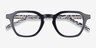 Victor Black & Zebra AcétateMontures de lunettes de vue d'EyeBuyDirect, Vue Rapprochée