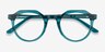 Mikoto Teal AcetateEyeglass Frames from EyeBuyDirect, Closed View