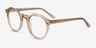 Mikoto Light Brown AcetateEyeglass Frames from EyeBuyDirect, Angle View