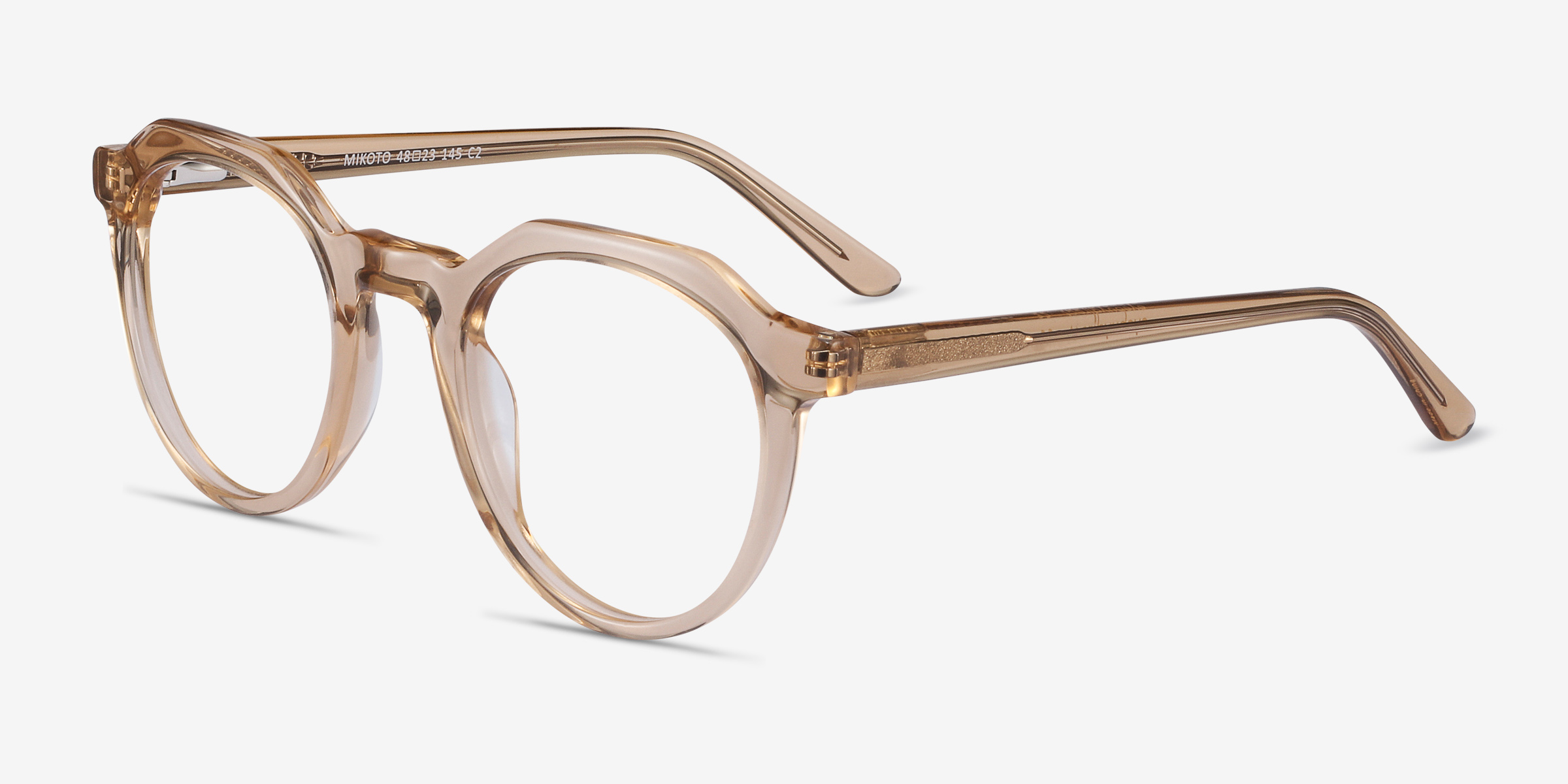 Mikoto Geometric Light Brown Frame Eyeglasses EyeBuyDirect