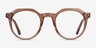 Mikoto Clear Brown AcetateEyeglass Frames from EyeBuyDirect, Front View