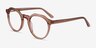 Mikoto Clear Brown AcetateEyeglass Frames from EyeBuyDirect, Angle View