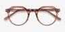 Mikoto Clear Brown AcetateEyeglass Frames from EyeBuyDirect, Closed View