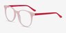 Solveig Pink & Red AcetateEyeglass Frames from EyeBuyDirect, Angle View