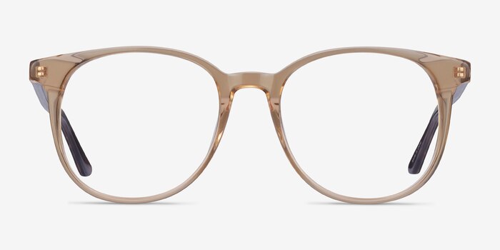 Solveig Clear Brown Acetate Eyeglass Frames from EyeBuyDirect