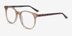 Solveig Clear Brown AcetateEyeglass Frames from EyeBuyDirect, Angle View