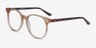 Solveig Clear Brown AcetateEyeglass Frames from EyeBuyDirect, Angle View