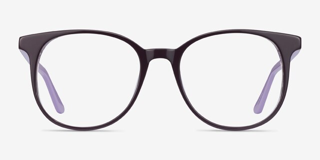 Solveig Purple AcetateEyeglass Frames from EyeBuyDirect, Front View