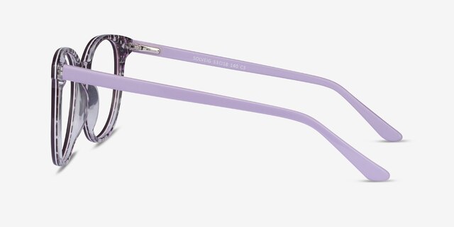 Solveig Purple AcetateEyeglass Frames from EyeBuyDirect, Side View