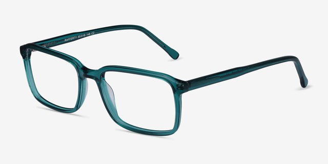 Rafferty Teal AcetateEyeglass Frames from EyeBuyDirect, Angle View