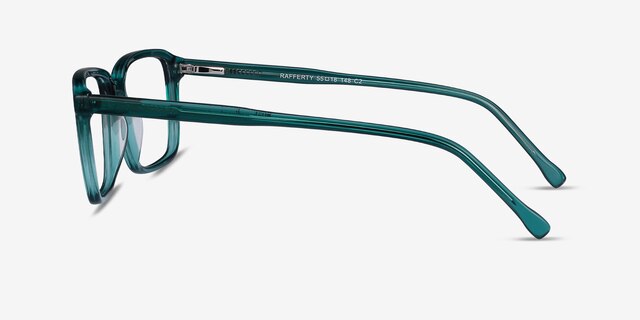 Rafferty Teal AcetateEyeglass Frames from EyeBuyDirect, Side View