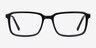 Rafferty Noir AcétateMontures de lunettes de vue d'EyeBuyDirect, Vue de Face