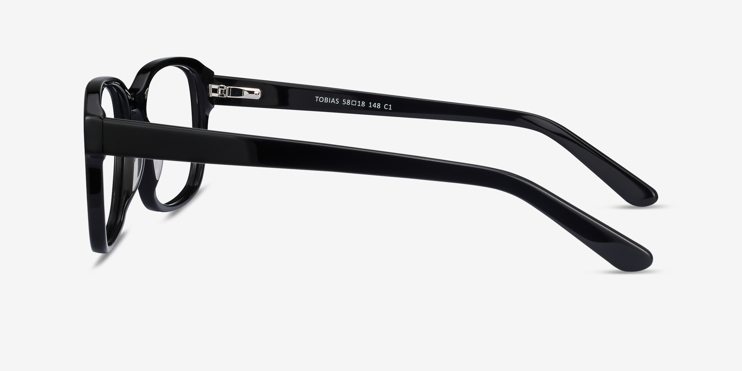 Tobias Rectangle Black Glasses for Men | Eyebuydirect