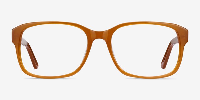 Tobias Mellow Yellow AcetateEyeglass Frames from EyeBuyDirect, Front View