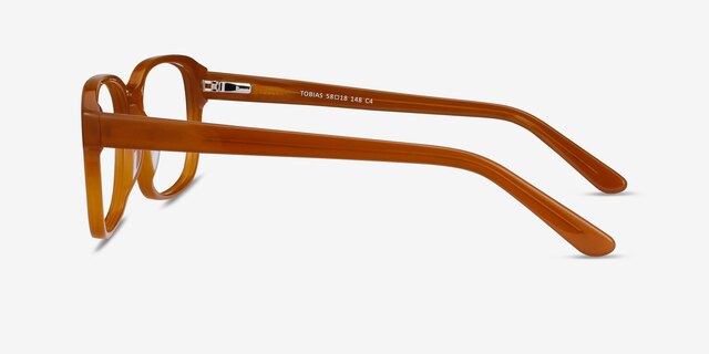 Tobias Mellow Yellow AcetateEyeglass Frames from EyeBuyDirect, Side View