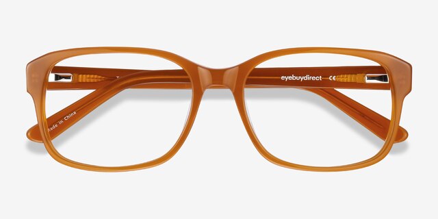 Tobias Mellow Yellow AcetateEyeglass Frames from EyeBuyDirect, Closed View