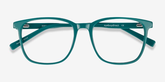 Finn Teal AcetateEyeglass Frames from EyeBuyDirect, Closed View