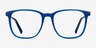 Finn Bleu AcétateMontures de lunettes de vue d'EyeBuyDirect, Vue de Face