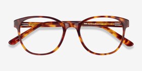 Gable Écailles Acétate Montures de lunettes de vue d'EyeBuyDirect, Vue Rapprochée