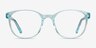 Gable Clear Blue AcetateEyeglass Frames from EyeBuyDirect, Front View
