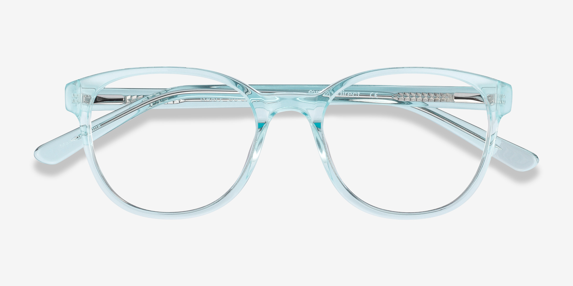 Gable Oval Clear Blue Glasses for Women Eyebuydirect