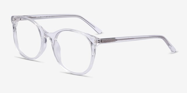 Greta Clear AcetateEyeglass Frames from EyeBuyDirect, Angle View