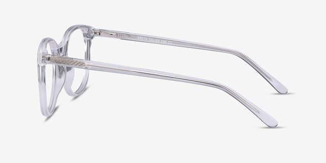 Greta Clear AcetateEyeglass Frames from EyeBuyDirect, Side View