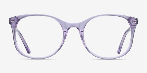Greta Clear Purple Acétate Montures de lunettes de vue
