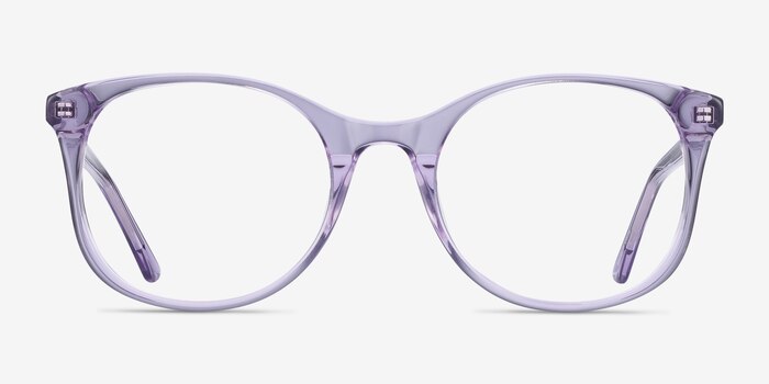 Greta Clear Purple Acétate Montures de lunettes de vue d'EyeBuyDirect