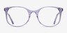 Greta Clear Purple AcétateMontures de lunettes de vue d'EyeBuyDirect, Vue de Face