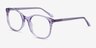 Greta Clear Purple AcétateMontures de lunettes de vue d'EyeBuyDirect, Vue d'Angle