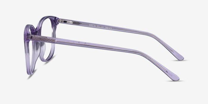 Greta Clear Purple Acétate Montures de lunettes de vue d'EyeBuyDirect