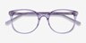 Greta Clear Purple AcétateMontures de lunettes de vue d'EyeBuyDirect, Vue Rapprochée