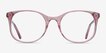 Greta Clear Pink AcetateEyeglass Frames from EyeBuyDirect, Front View