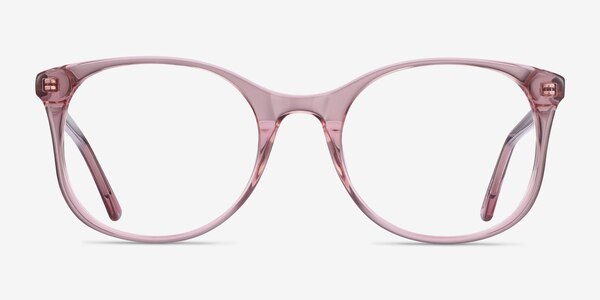 Greta Clear Pink Acétate Montures de lunettes de vue